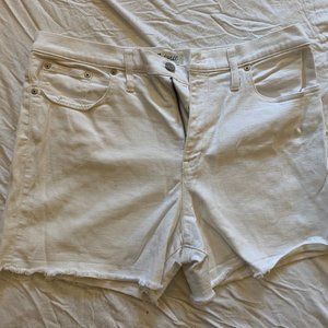 Madewell White Denim Cutoff Shorts